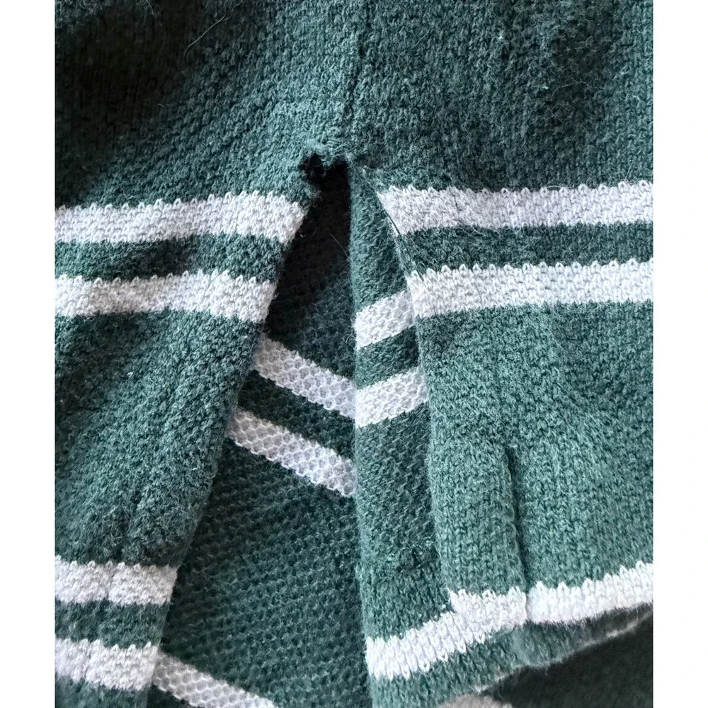 Polo Ralph Lauren Mens Green White Striped Short Sleeve Polo Shirt Large Cotton